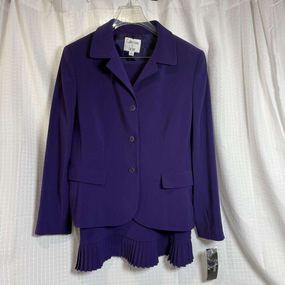Collections for Le Suit Purple Skirt Womens 14 Purple Officecore Corporate Chic